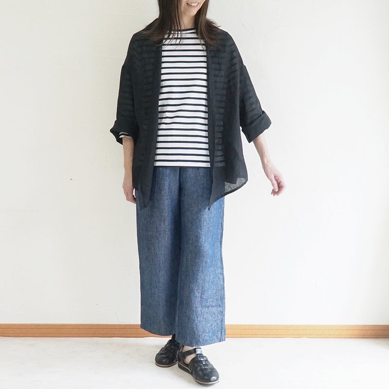 Branch m‘.,ブランチエム,ナチュラル,30代,40代,50代,60代,リネン,ゆったり,カーディガン,ショール,リネンカーデ,リネンカーディガン,リネンショール,ショールカーディガン,ストールカーディガン,紫外線対策,冷房対策