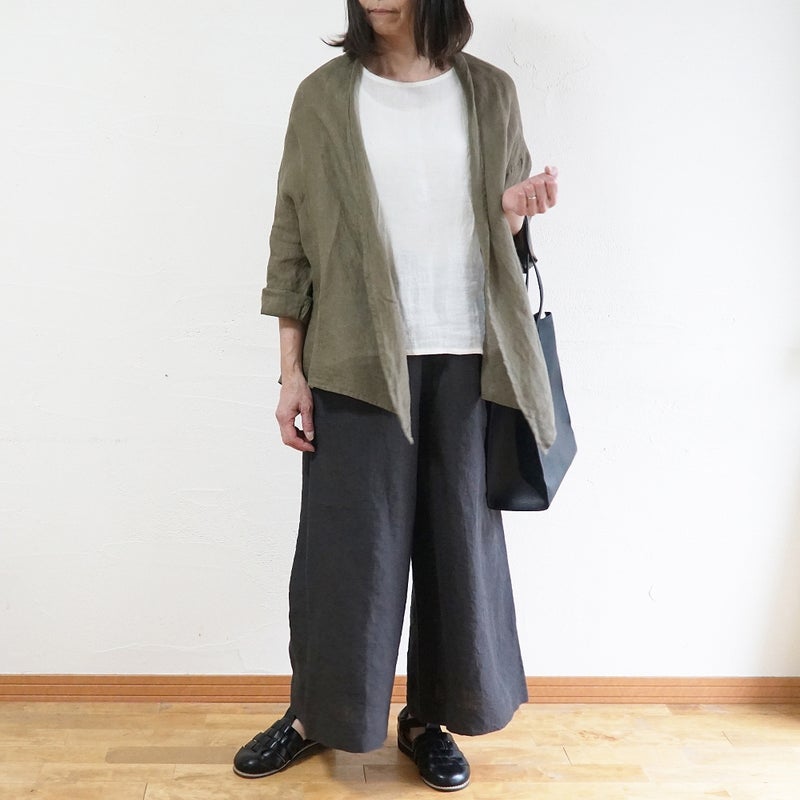 Branch m‘.,ブランチエム,ナチュラル,30代,40代,50代,60代,リネン,ゆったり,カーディガン,ショール,リネンカーデ,リネンカーディガン,リネンショール,ショールカーディガン,ストールカーディガン,紫外線対策,冷房対策