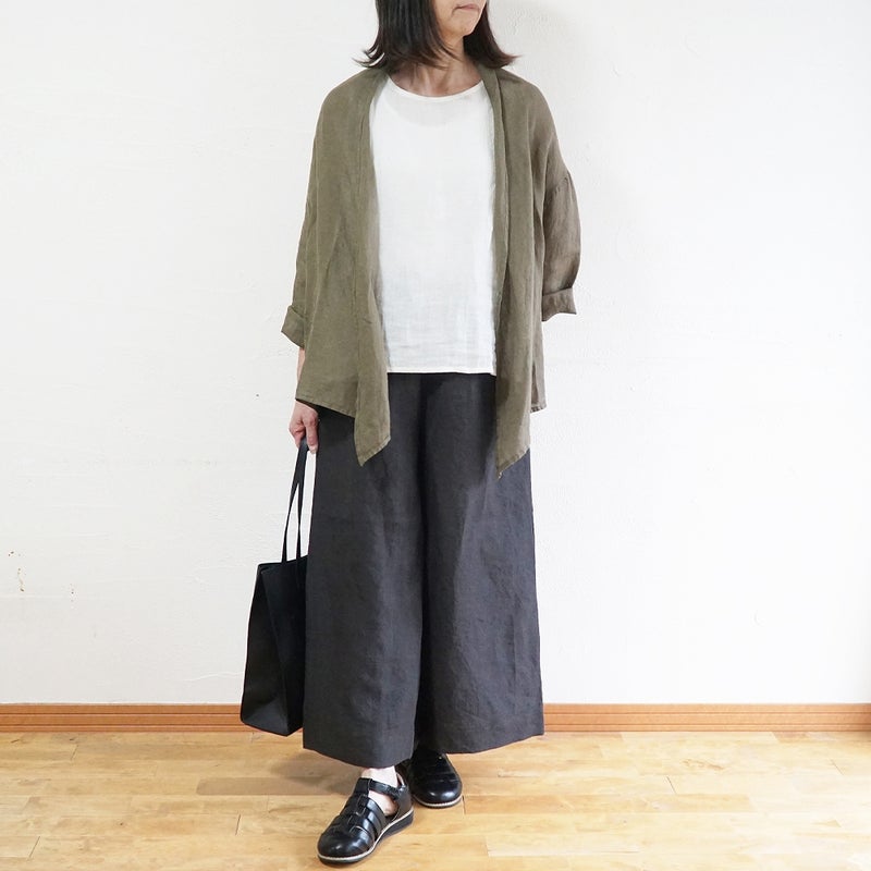 Branch m‘.,ブランチエム,ナチュラル,30代,40代,50代,60代,リネン,ゆったり,カーディガン,ショール,リネンカーデ,リネンカーディガン,リネンショール,ショールカーディガン,ストールカーディガン,紫外線対策,冷房対策