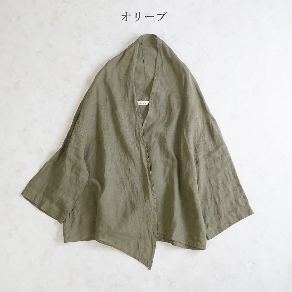 Branch m‘.,ブランチエム,ナチュラル,30代,40代,50代,60代,リネン,ゆったり,カーディガン,ショール,リネンカーデ,リネンカーディガン,リネンショール,ショールカーディガン,ストールカーディガン,紫外線対策,冷房対策