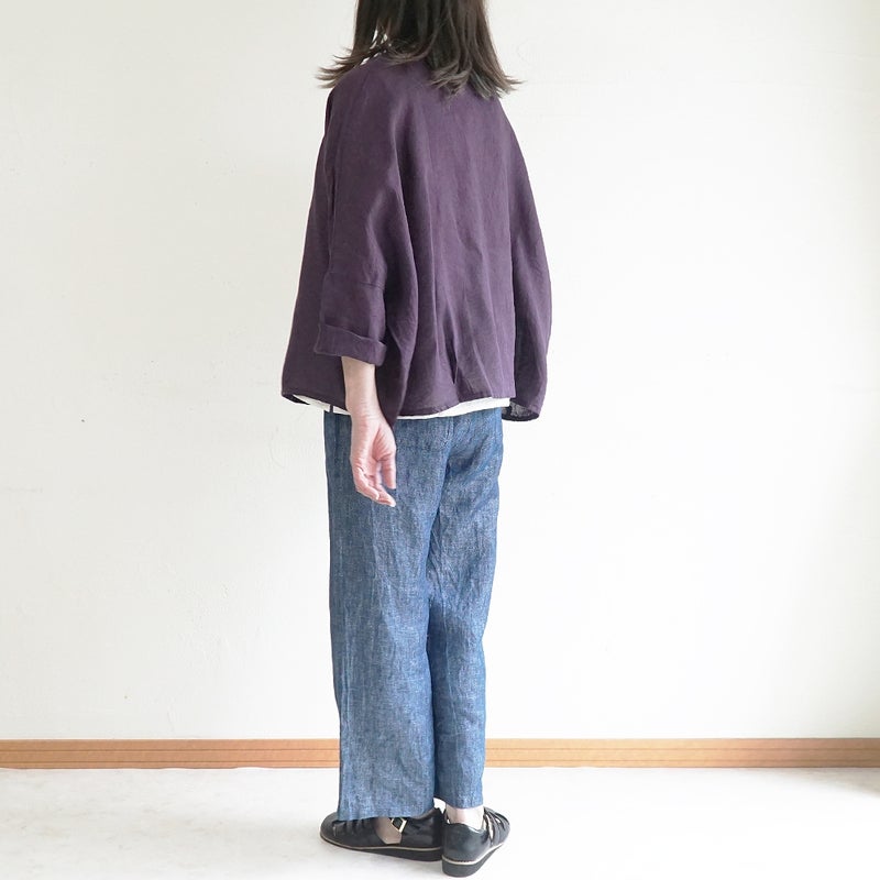 Branch m‘.,ブランチエム,ナチュラル,30代,40代,50代,60代,リネン,ゆったり,カーディガン,ボレロ,リネンカーデ,リネンカーディガン,リネンボレロ,ボレロカーディガン,紫外線対策,冷房対策
