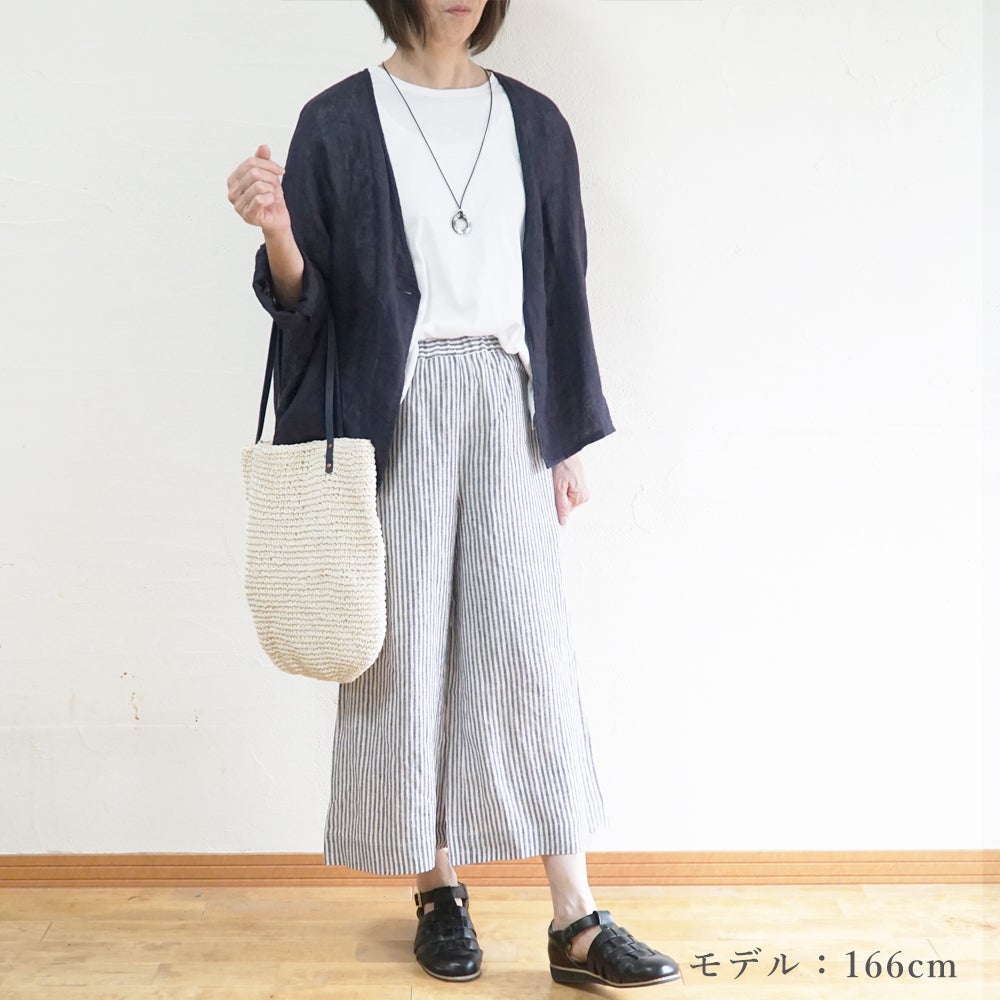 Branch m‘.,ブランチエム,ナチュラル,30代,40代,50代,60代,リネン,ゆったり,カーディガン,ボレロ,リネンカーデ,リネンカーディガン,リネンボレロ,ボレロカーディガン,紫外線対策,冷房対策