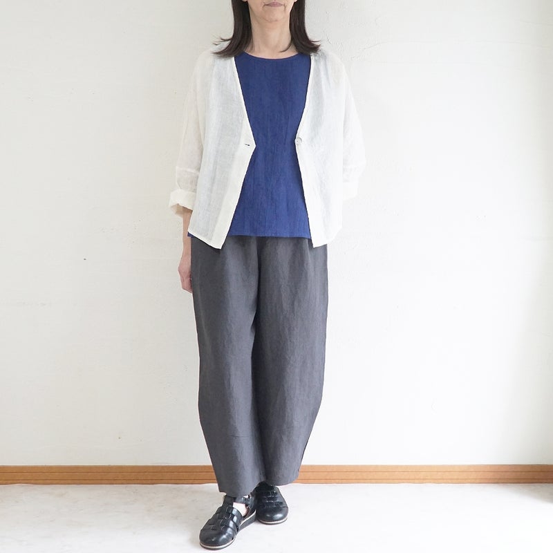Branch m‘.,ブランチエム,ナチュラル,30代,40代,50代,60代,リネン,ゆったり,カーディガン,ボレロ,リネンカーデ,リネンカーディガン,リネンボレロ,ボレロカーディガン,紫外線対策,冷房対策