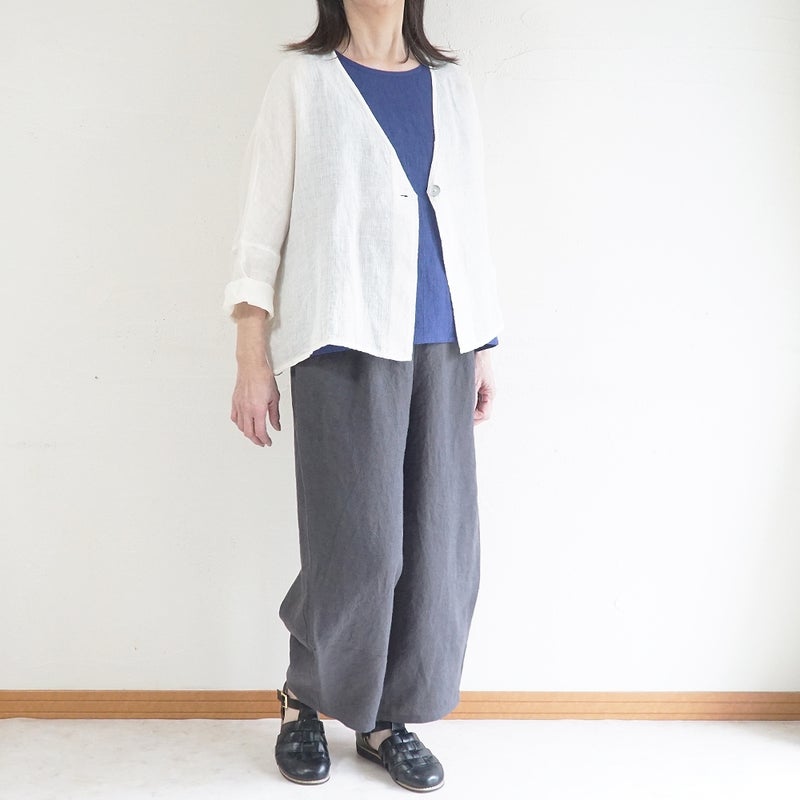 Branch m‘.,ブランチエム,ナチュラル,30代,40代,50代,60代,リネン,ゆったり,カーディガン,ボレロ,リネンカーデ,リネンカーディガン,リネンボレロ,ボレロカーディガン,紫外線対策,冷房対策