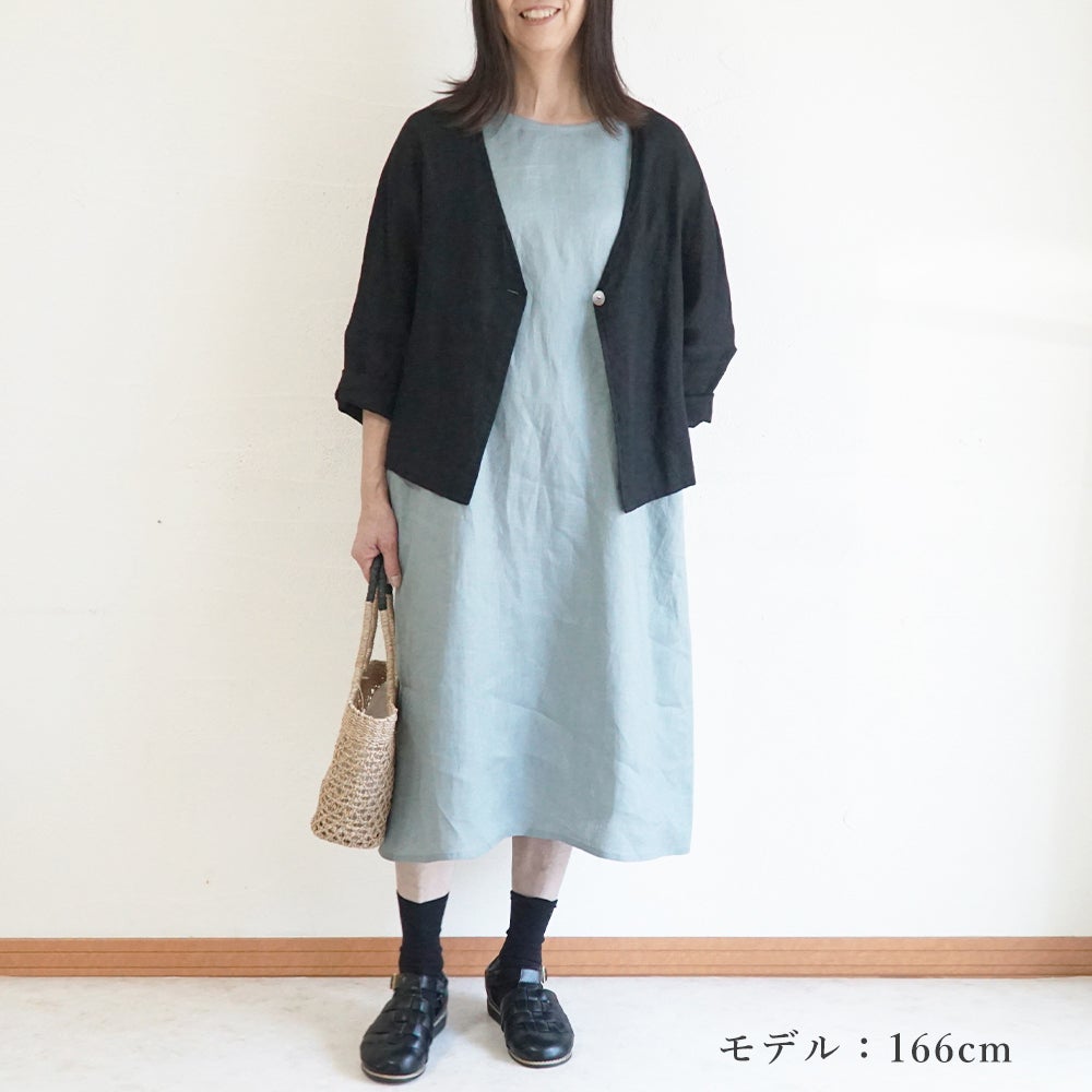 Branch m‘.,ブランチエム,ナチュラル,30代,40代,50代,60代,リネン,ゆったり,カーディガン,ボレロ,リネンカーデ,リネンカーディガン,リネンボレロ,ボレロカーディガン,紫外線対策,冷房対策