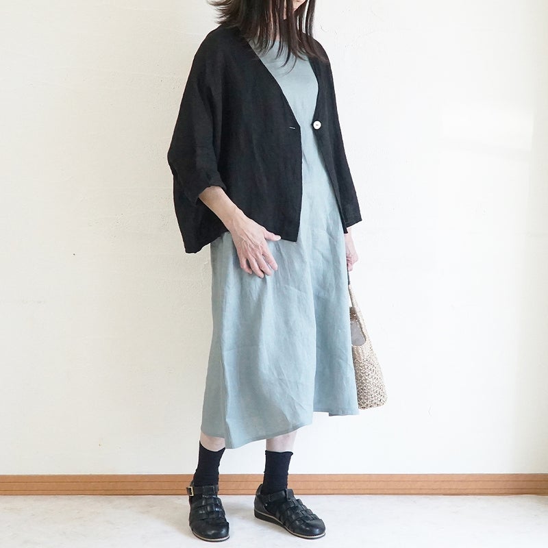 Branch m‘.,ブランチエム,ナチュラル,30代,40代,50代,60代,リネン,ゆったり,カーディガン,ボレロ,リネンカーデ,リネンカーディガン,リネンボレロ,ボレロカーディガン,紫外線対策,冷房対策