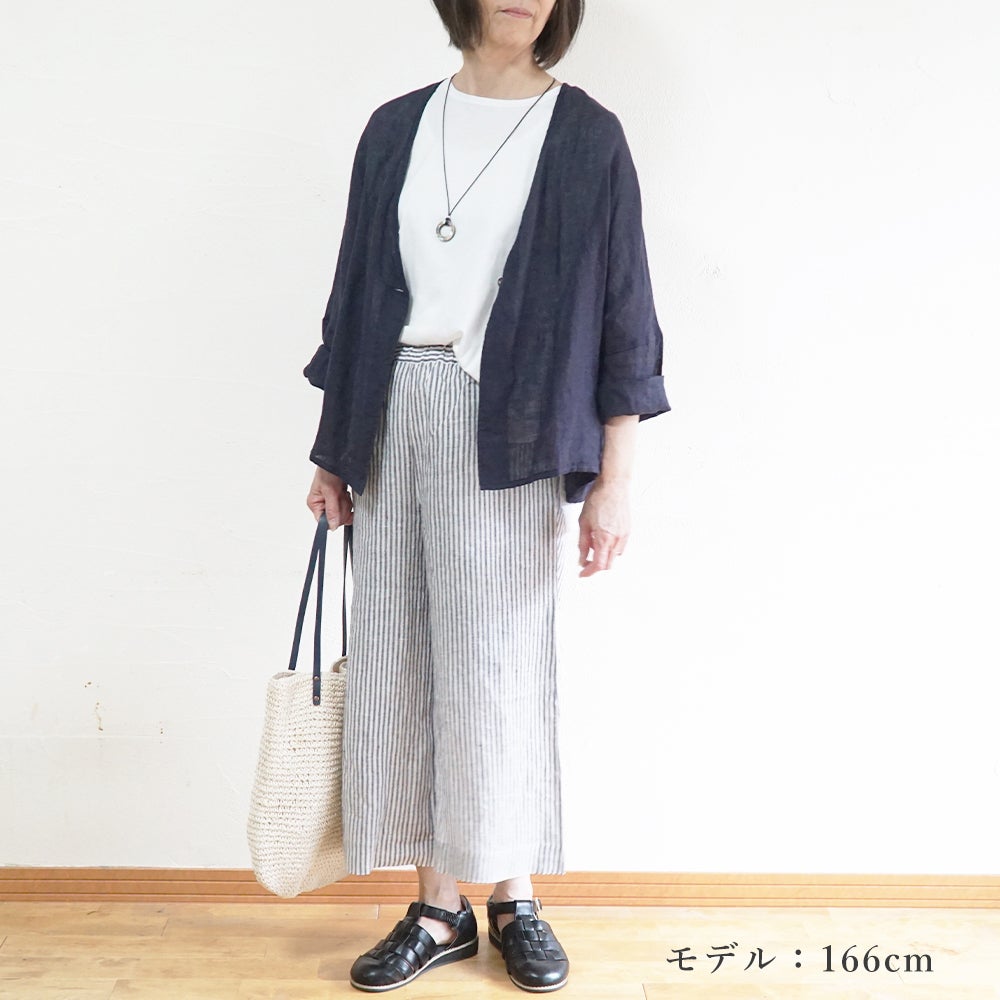 Branch m‘.,ブランチエム,ナチュラル,30代,40代,50代,60代,リネン,ゆったり,カーディガン,ボレロ,リネンカーデ,リネンカーディガン,リネンボレロ,ボレロカーディガン,紫外線対策,冷房対策