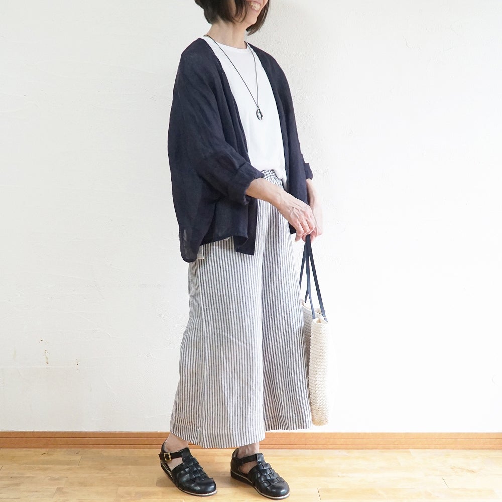 Branch m‘.,ブランチエム,ナチュラル,30代,40代,50代,60代,リネン,ゆったり,カーディガン,ボレロ,リネンカーデ,リネンカーディガン,リネンボレロ,ボレロカーディガン,紫外線対策,冷房対策