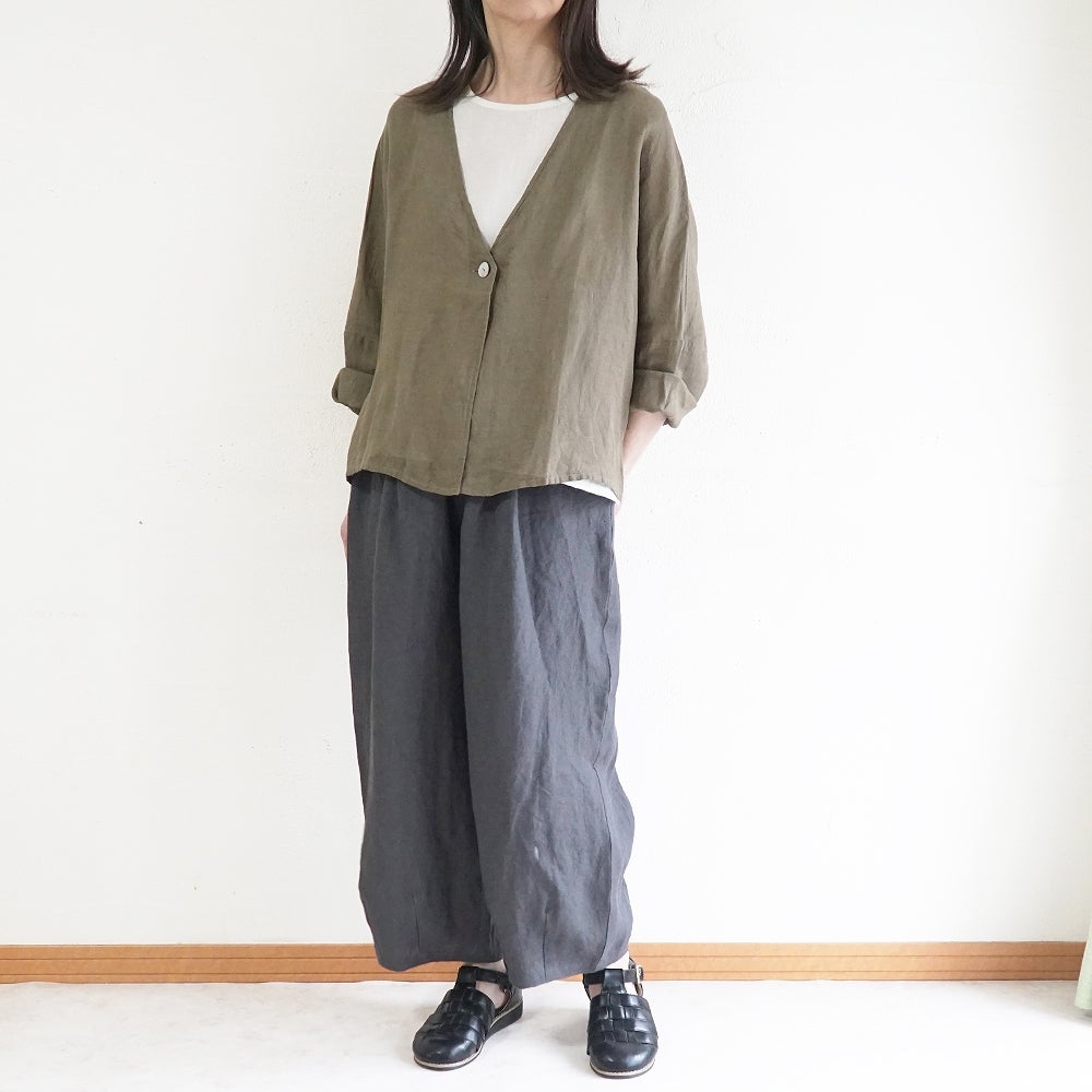 Branch m‘.,ブランチエム,ナチュラル,30代,40代,50代,60代,リネン,ゆったり,カーディガン,ボレロ,リネンカーデ,リネンカーディガン,リネンボレロ,ボレロカーディガン,紫外線対策,冷房対策