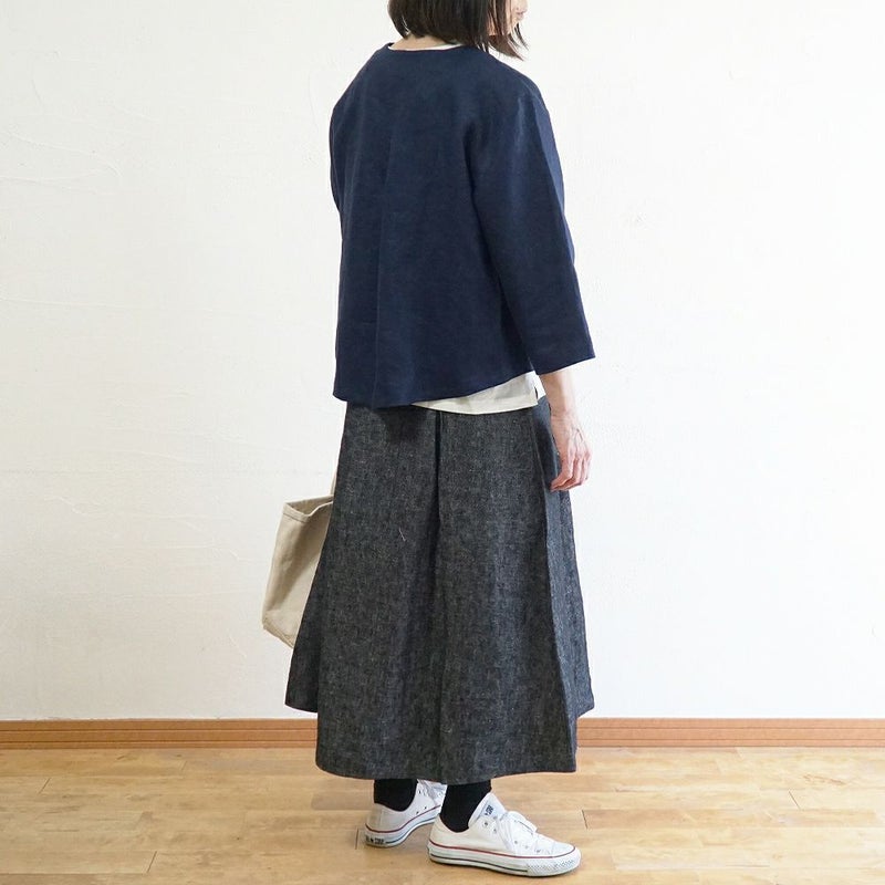 Branch m‘.,ブランチエム,ナチュラル,30代,40代,50代,60代,リネン,ゆったり,ジャケット,リネンジャケット,Vネック、Vネックジャケット,ノーカラージャケット,ショート丈,ショートジャケット,フォーマル,オケージョン,セットアップ