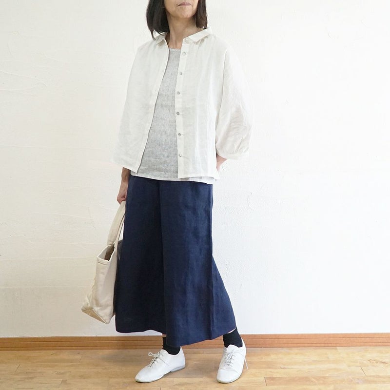 Branch m‘.,ブランチエム,ナチュラル,30代,40代,50代,60代,リネン,ゆったり,パンツ,リネンパンツ,ワイドパンツ,リネンワイドパンツ,セットアップ,