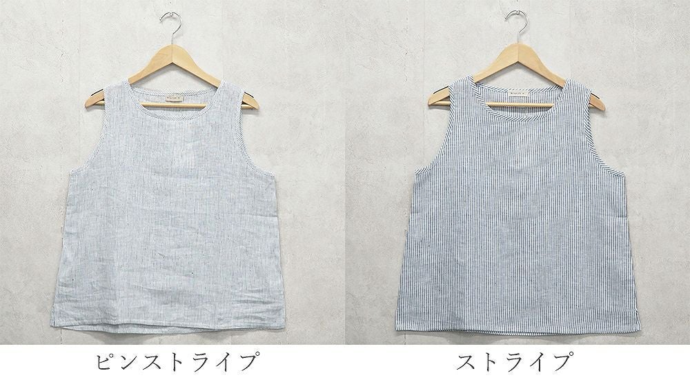 Branch m‘.,ブランチエム,ナチュラル,30代,40代,50代,60代,リネン,ゆったり,タンクトップ,ノースリーブ,ストラップ,リネンタンクトップ 