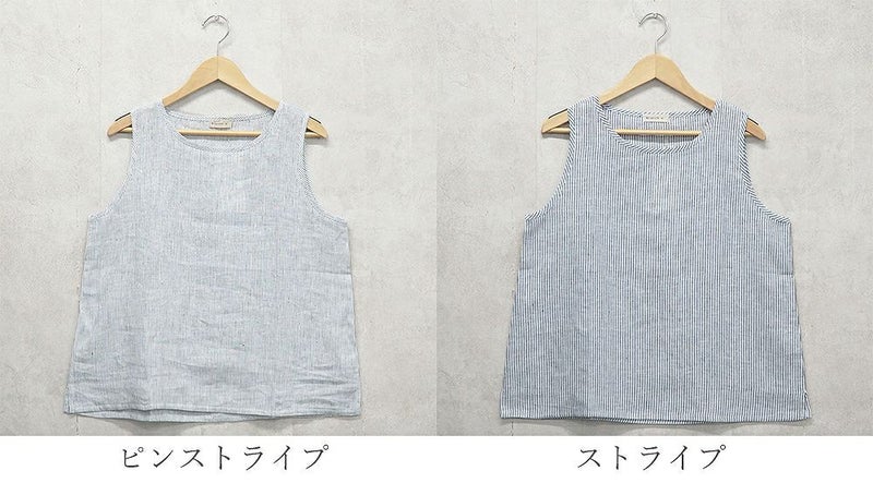 Branch m‘.,ブランチエム,ナチュラル,30代,40代,50代,60代,リネン,ゆったり,タンクトップ,ノースリーブ,ストラップ,リネンタンクトップ 