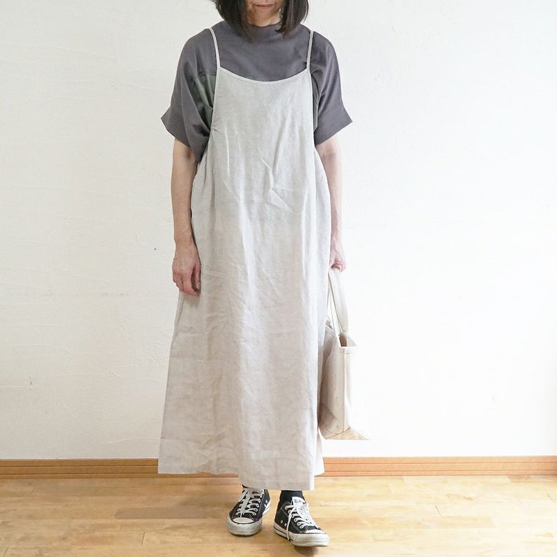 Branch m‘.,ブランチエム,ナチュラル,30代,40代,50代,60代,リネン,ゆったり,ワンピース,リネンワンピース,フレアワンピース,キャミソールワンピース,キャミワンピ,