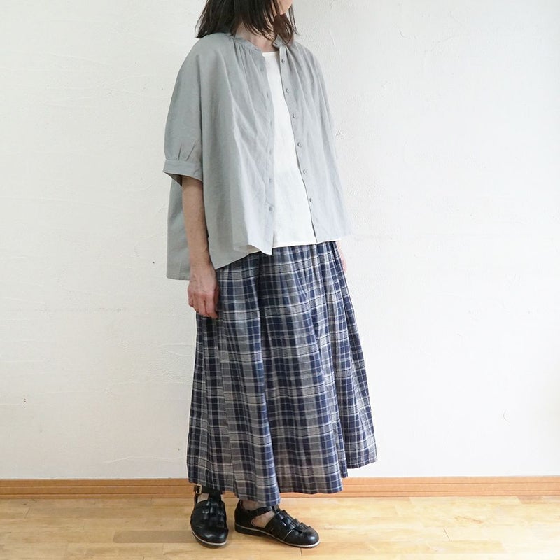 Branch m‘.,ブランチエム,ナチュラル,30代,40代,50代,60代,リネン,ゆったり,blouse,ブラウス,半袖,コットンリネン,ドルマンブラウス,ドルマンスリーブ