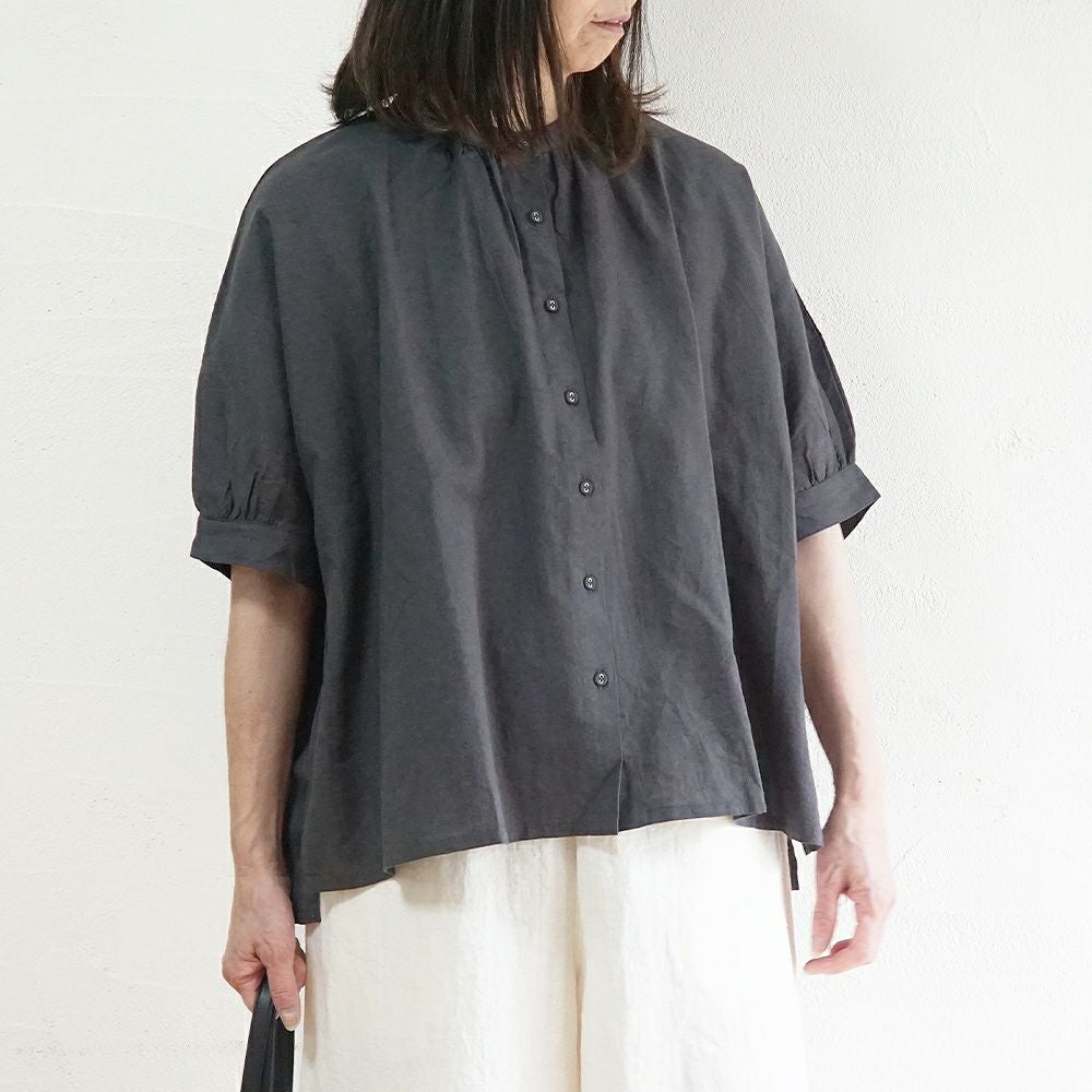 Branch m‘.,ブランチエム,ナチュラル,30代,40代,50代,60代,リネン,ゆったり,blouse,ブラウス,半袖,コットンリネン,ドルマンブラウス,ドルマンスリーブ