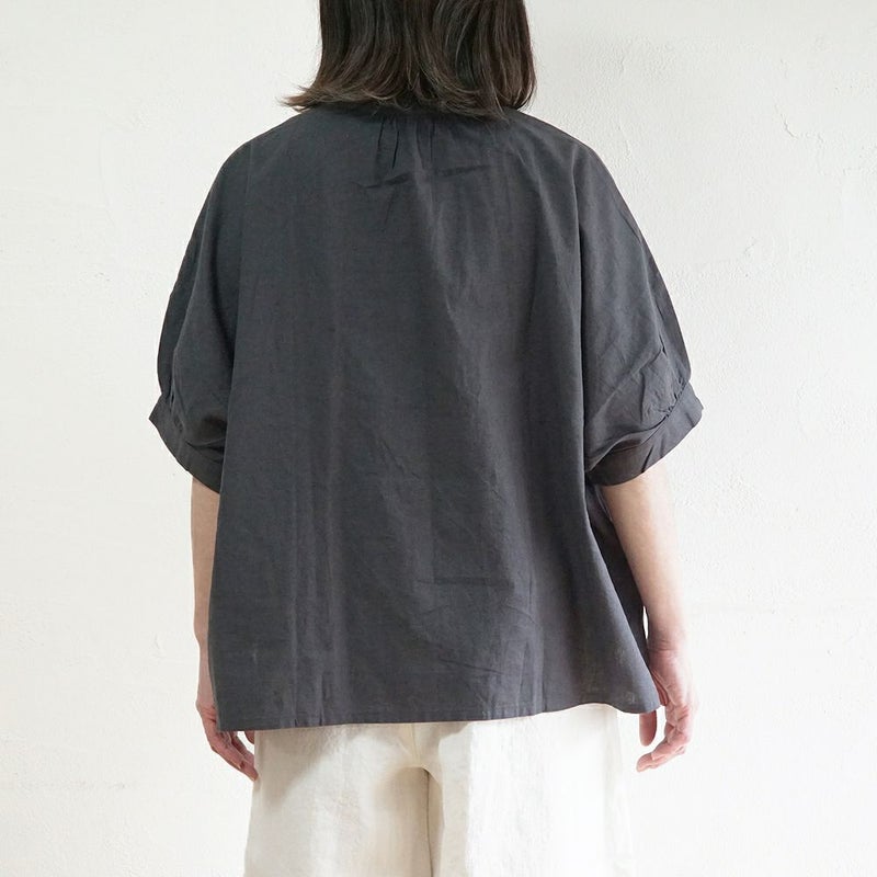 Branch m‘.,ブランチエム,ナチュラル,30代,40代,50代,60代,リネン,ゆったり,blouse,ブラウス,半袖,コットンリネン,ドルマンブラウス,ドルマンスリーブ