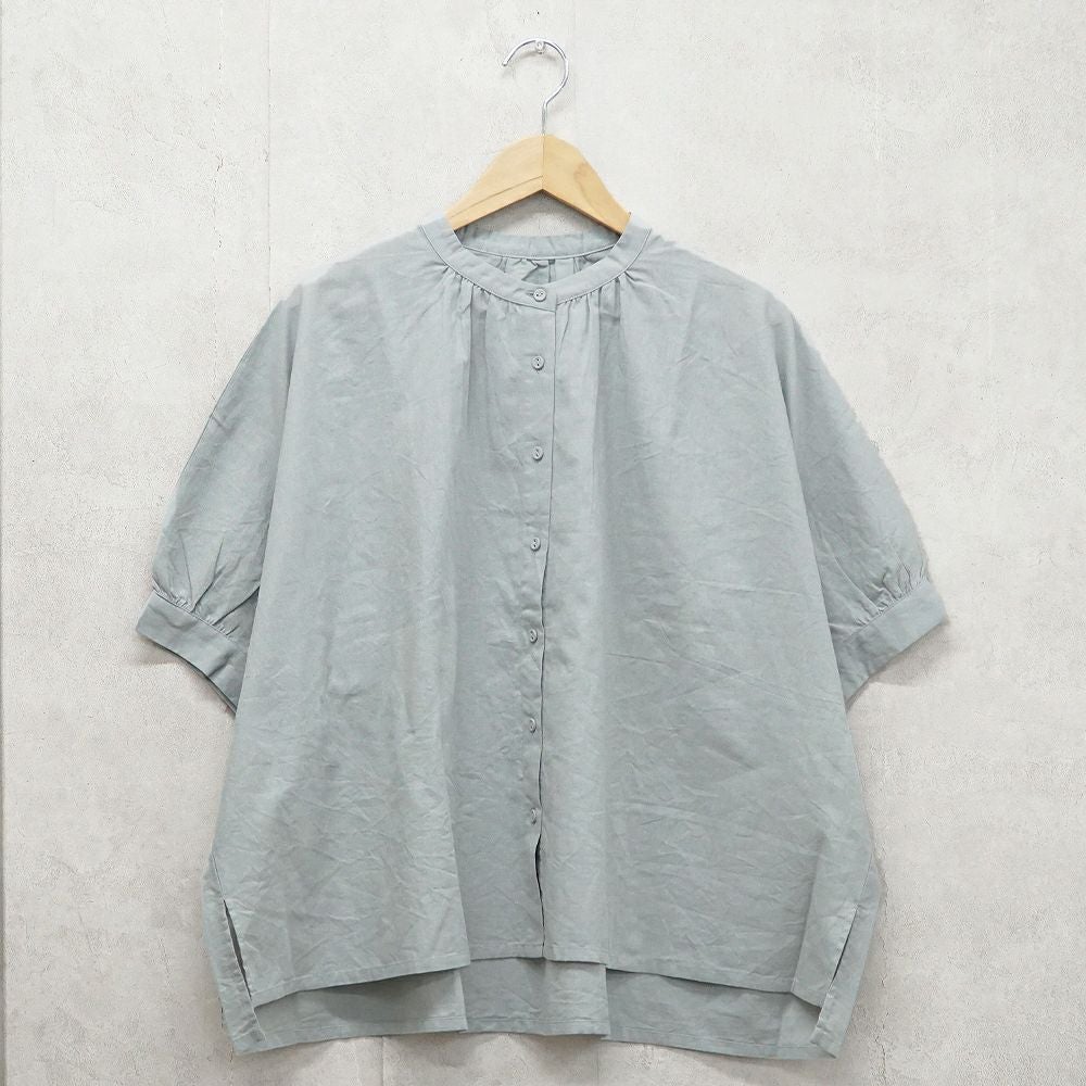 Branch m‘.,ブランチエム,ナチュラル,30代,40代,50代,60代,リネン,ゆったり,blouse,ブラウス,半袖,コットンリネン,ドルマンブラウス,ドルマンスリーブ
