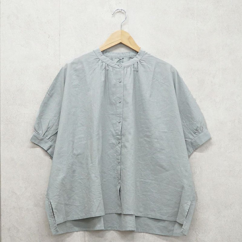 Branch m‘.,ブランチエム,ナチュラル,30代,40代,50代,60代,リネン,ゆったり,blouse,ブラウス,半袖,コットンリネン,ドルマンブラウス,ドルマンスリーブ