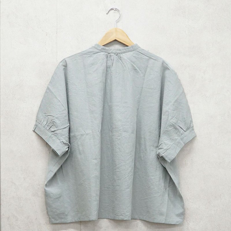Branch m‘.,ブランチエム,ナチュラル,30代,40代,50代,60代,リネン,ゆったり,blouse,ブラウス,半袖,コットンリネン,ドルマンブラウス,ドルマンスリーブ