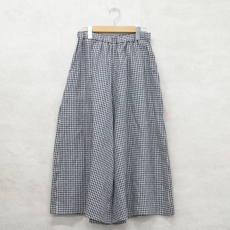 Branch m‘.,ブランチエム,ナチュラル,30代,40代,50代,60代,リネン,ゆったり,パンツ,リネンパンツ,ワイドパンツ,ギャザーパンツ,花柄パンツ,花柄,チェック,ギンガムチェック,チェックパンツ,スカパン 