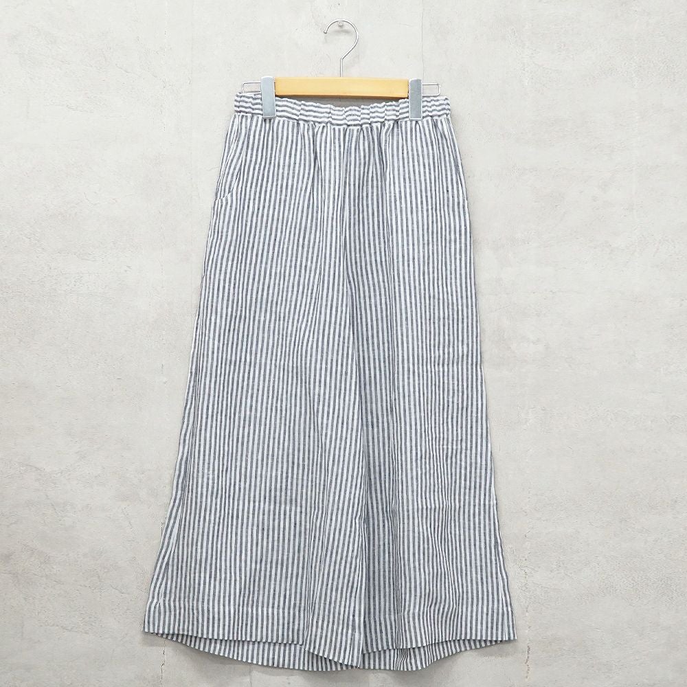 Branch m‘.,ブランチエム,ナチュラル,30代,40代,50代,60代,リネン,ゆったり,パンツ,リネンパンツ,ワイドパンツ,ストライプ,ストライプパンツ,