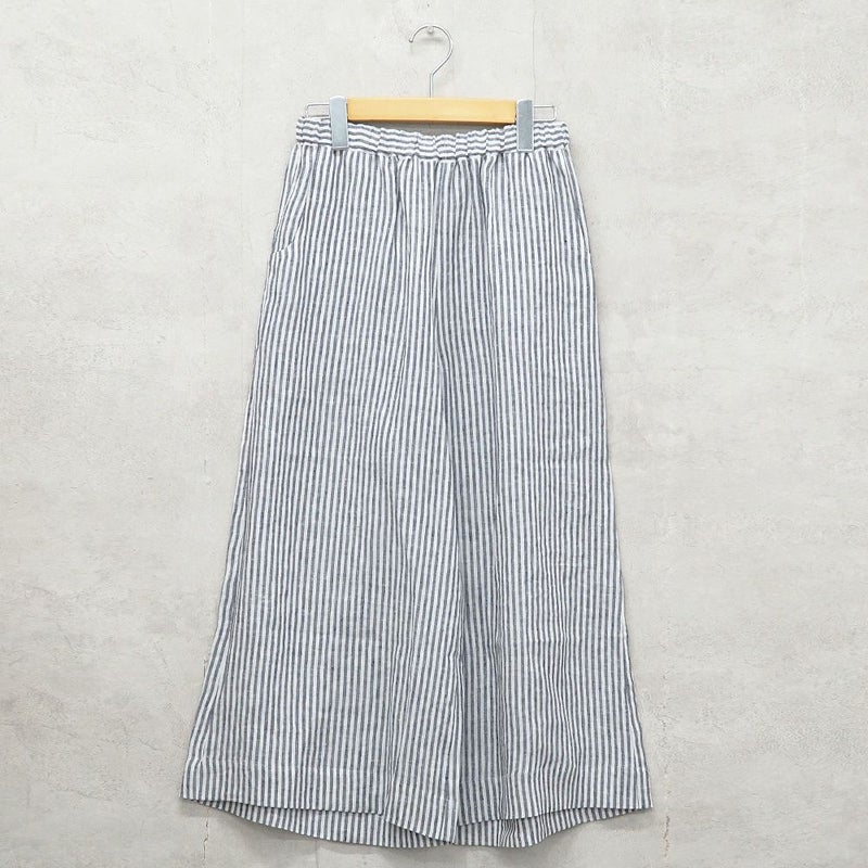 Branch m‘.,ブランチエム,ナチュラル,30代,40代,50代,60代,リネン,ゆったり,パンツ,リネンパンツ,ワイドパンツ,ストライプ,ストライプパンツ,