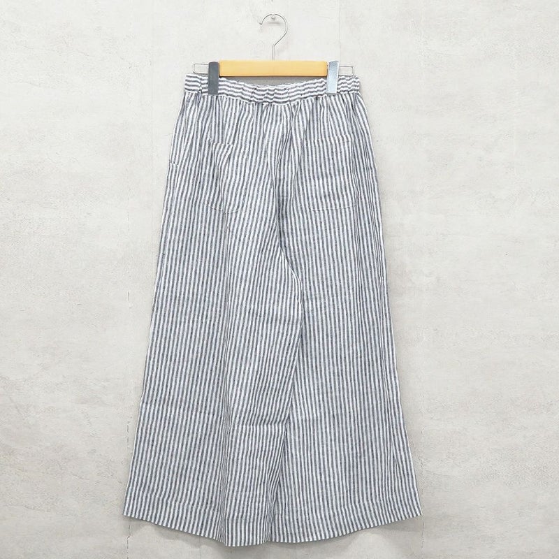 Branch m‘.,ブランチエム,ナチュラル,30代,40代,50代,60代,リネン,ゆったり,パンツ,リネンパンツ,ワイドパンツ,ストライプ,ストライプパンツ,