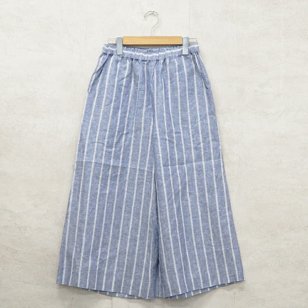 Branch m‘.,ブランチエム,ナチュラル,30代,40代,50代,60代,リネン,ゆったり,パンツ,リネンパンツ,ワイドパンツ,ストライプ,ストライプパンツ,