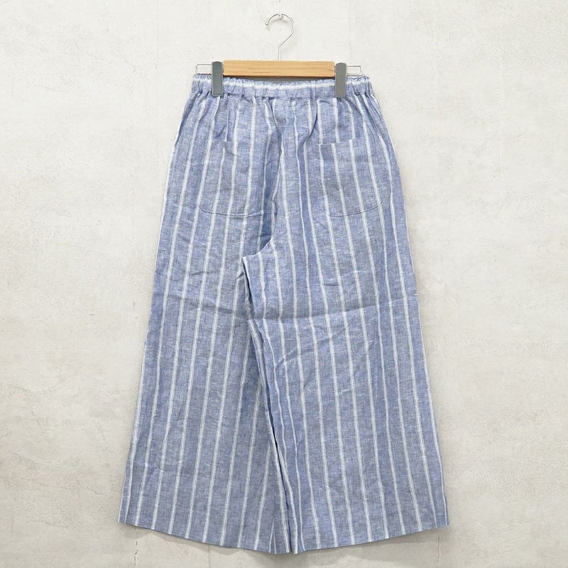 Branch m‘.,ブランチエム,ナチュラル,30代,40代,50代,60代,リネン,ゆったり,パンツ,リネンパンツ,ワイドパンツ,ストライプ,ストライプパンツ,