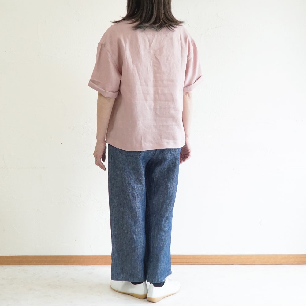 Branch m‘.,ブランチエム,ナチュラル,30代,40代,50代,60代,リネン,麻,ゆったり,パンツ,デニム,デニムパンツ,リネンデニム,ワイドパンツ,ワイドストレートパンツ,ストレートパンツ,デニムワイドパンツ,