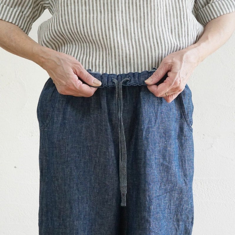 Branch m‘.,ブランチエム,ナチュラル,30代,40代,50代,60代,リネン,麻,ゆったり,パンツ,デニム,デニムパンツ,リネンデニム,ワイドパンツ,ワイドストレートパンツ,ストレートパンツ,デニムワイドパンツ,