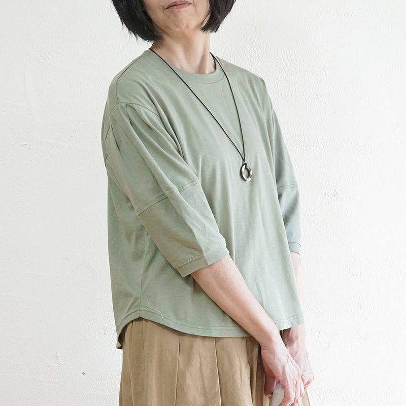 Branch m‘.,ブランチエム,ナチュラル,30代,40代,50代,60代,コットン,綿,ゆったり,Tシャツ,カットソー,