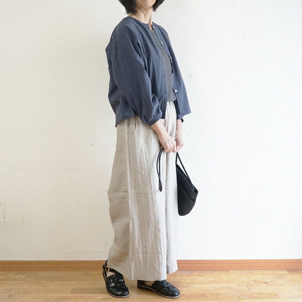 Branch m‘.,ブランチエム,ナチュラル,30代,40代,50代,60代,コットン,綿,ゆったり,ブラウス,コットンブラウス,綿ローン,東炊き,シアーブラウス,シアーシャツ,ノーカラーブラウス
