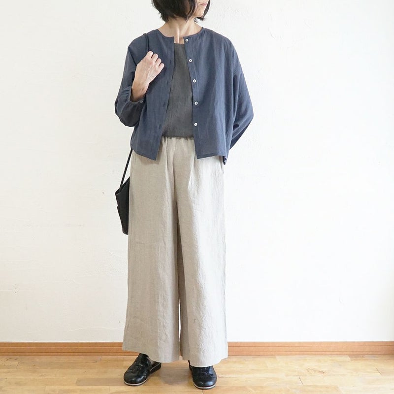 Branch m‘.,ブランチエム,ナチュラル,30代,40代,50代,60代,コットン,綿,ゆったり,ブラウス,コットンブラウス,綿ローン,東炊き,シアーブラウス,シアーシャツ,ノーカラーブラウス