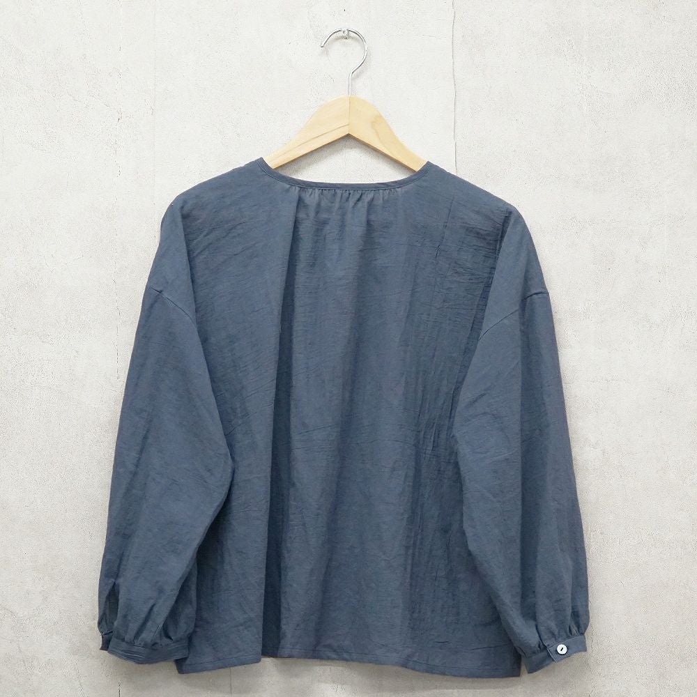 Branch m‘.,ブランチエム,ナチュラル,30代,40代,50代,60代,コットン,綿,ゆったり,ブラウス,コットンブラウス,綿ローン,東炊き,シアーブラウス,シアーシャツ,ノーカラーブラウス