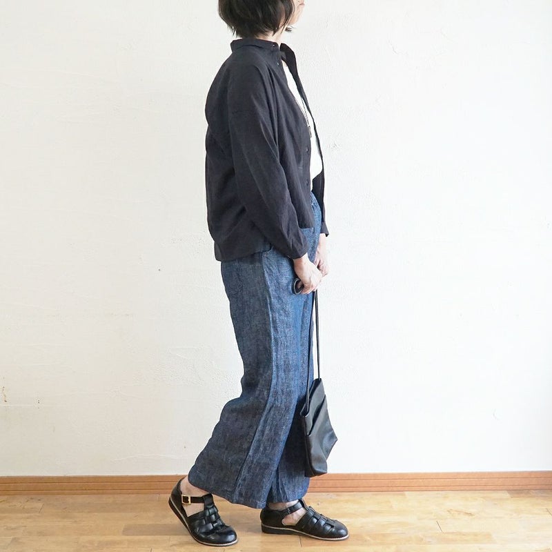 Branch m‘.,ブランチエム,ナチュラル,30代,40代,50代,60代,コットン,綿,ゆったり,ブラウス,コットンブラウス,綿ローン,東炊き,シアーブラウス,シアーシャツ,ノーカラーブラウス