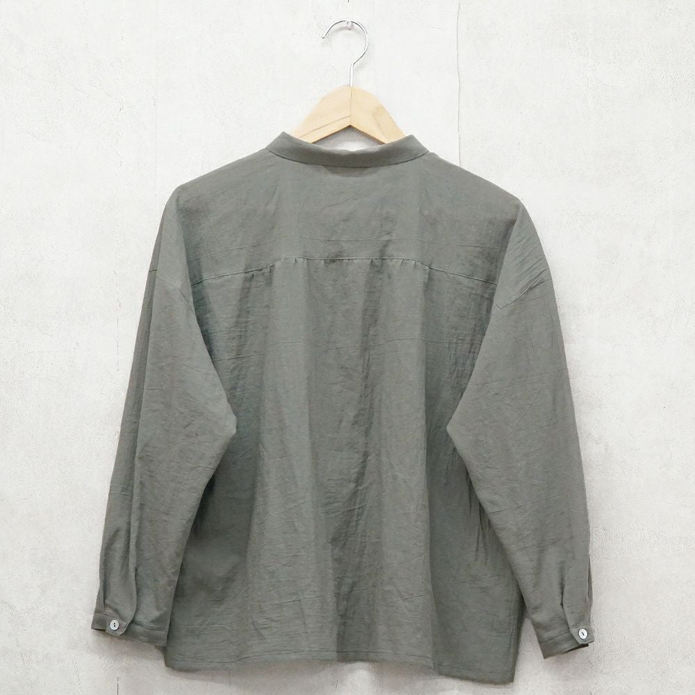 Branch m‘.,ブランチエム,ナチュラル,30代,40代,50代,60代,コットン,綿,ゆったり,ブラウス,コットンブラウス,綿ローン,東炊き,シアーブラウス,シアーシャツ,ノーカラーブラウス