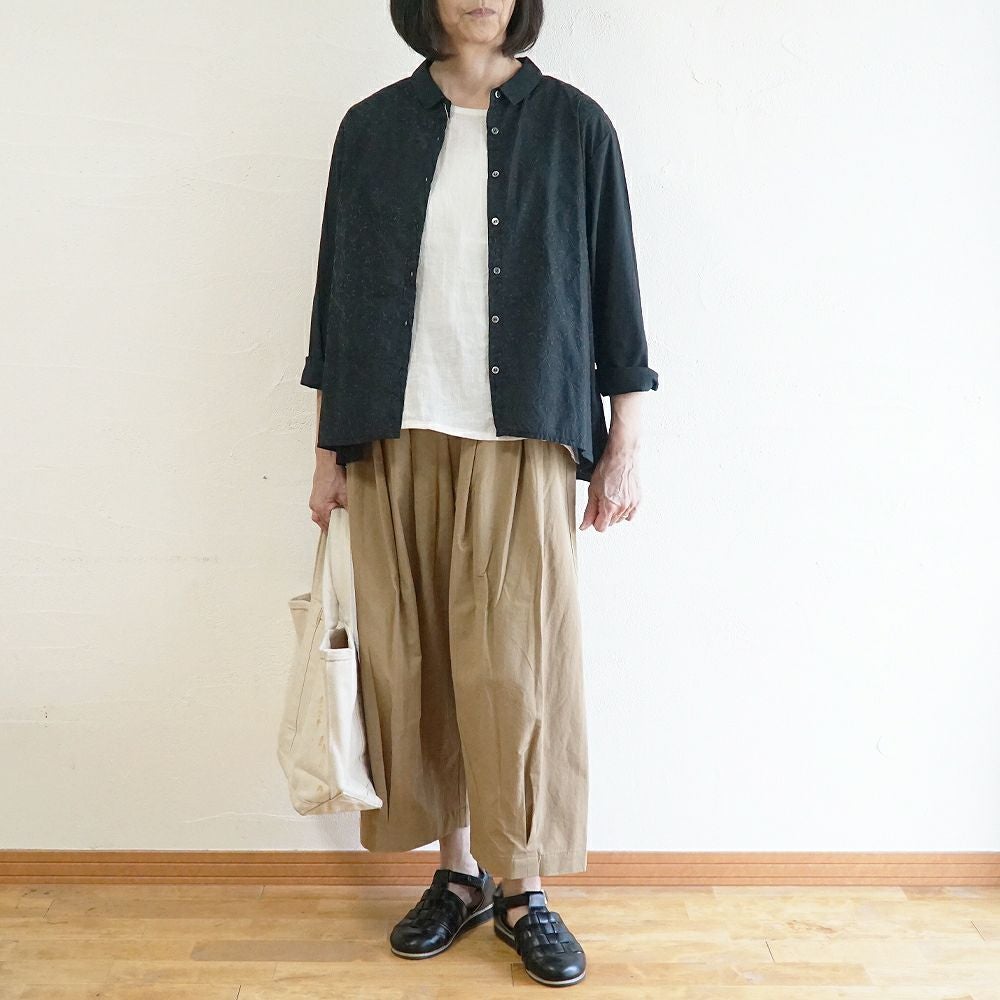 Branch m‘.,ブランチエム,ナチュラル,30代,40代,50代,60代,コットン,綿,ゆったり,blouse,ブラウス,シャツ,シャツブラウス,刺繍,刺繍ブラウス,刺繍シャツ,