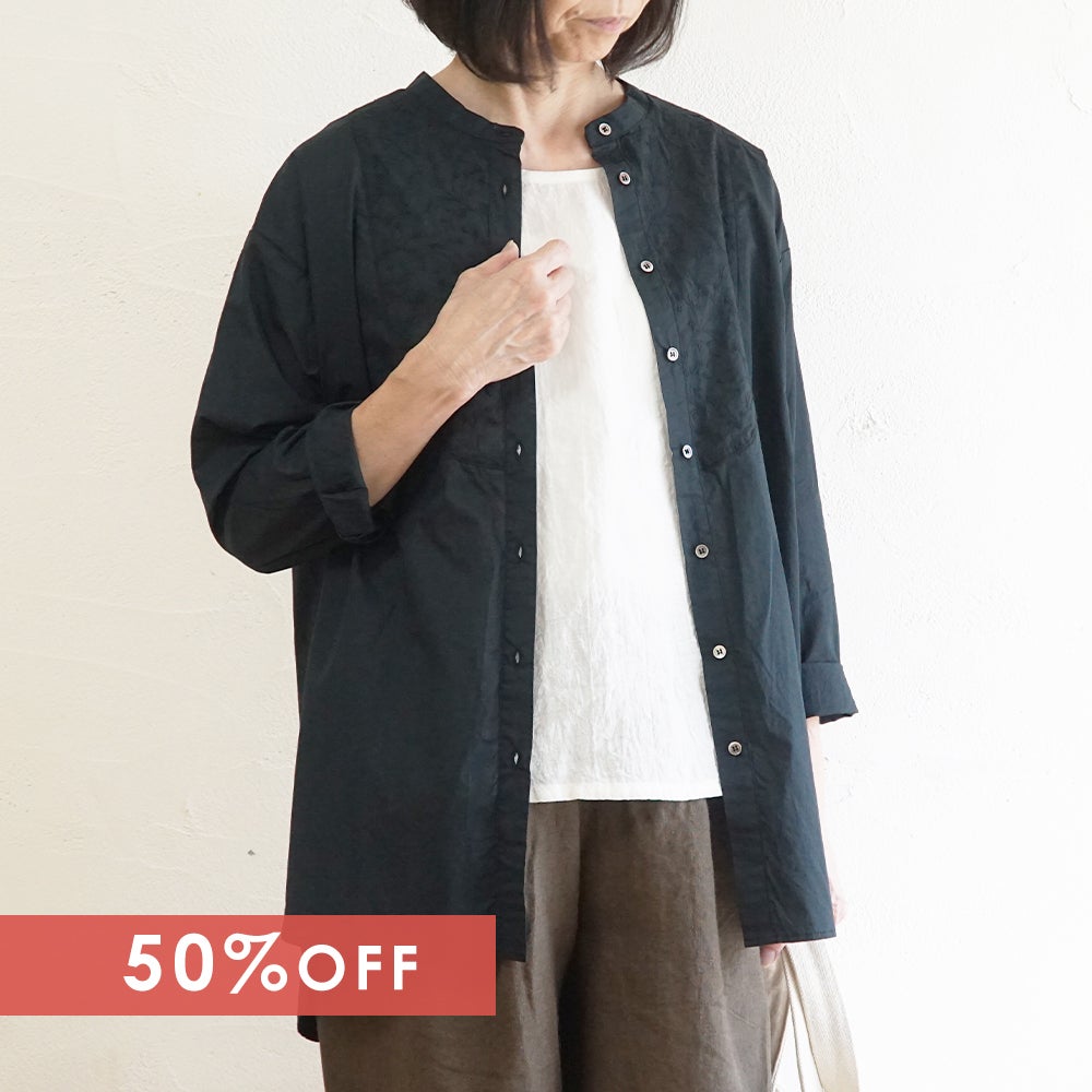 Branch m‘.,ブランチエム,ナチュラル,30代,40代,50代,60代,コットン,綿,ゆったり,blouse,ブラウス,シャツ,シャツブラウス,刺繍,刺繍ブラウス,刺繍シャツ,チュニック
