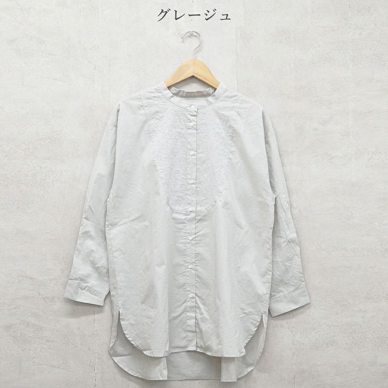 Branch m‘.,ブランチエム,ナチュラル,30代,40代,50代,60代,コットン,綿,ゆったり,blouse,ブラウス,シャツ,シャツブラウス,刺繍,刺繍ブラウス,刺繍シャツ,チュニック