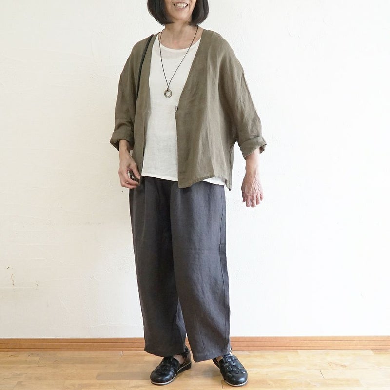 Branch m‘.,ブランチエム,ナチュラル,30代,40代,50代,60代,リネン,ゆったり,麻,パンツ,コクーンパンツ,バルーンパンツ,