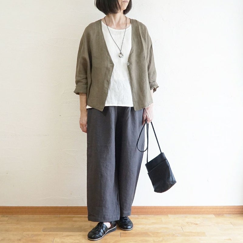 Branch m‘.,ブランチエム,ナチュラル,30代,40代,50代,60代,リネン,ゆったり,麻,パンツ,コクーンパンツ,バルーンパンツ,