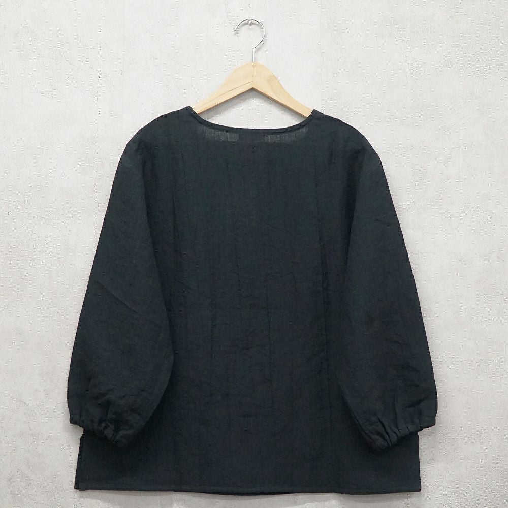 Branch m‘.,ブランチエム,ナチュラル,30代,40代,50代,60代,リネン,ゆったり,ブラウス,リネンブラウス,長袖,プルオーバー,プルオーバーブラウス,袖ゴム