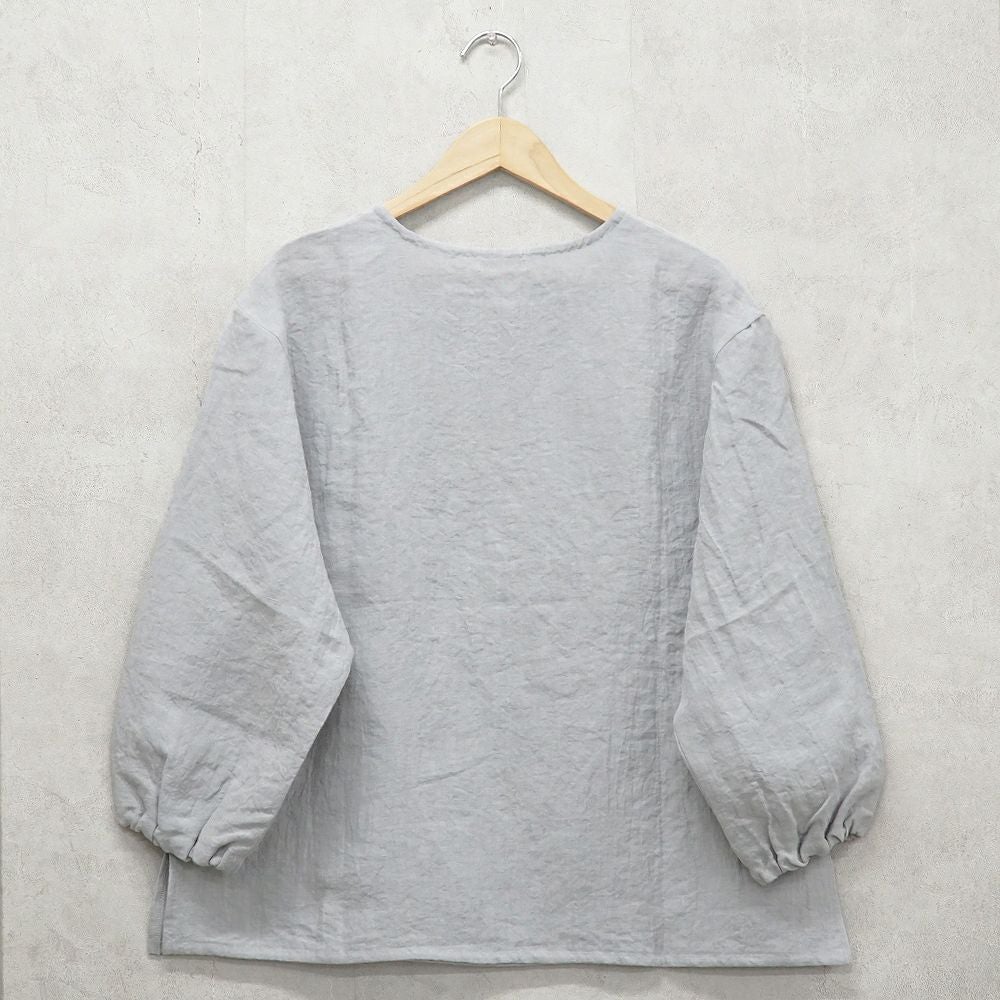 Branch m‘.,ブランチエム,ナチュラル,30代,40代,50代,60代,リネン,ゆったり,ブラウス,リネンブラウス,長袖,プルオーバー,プルオーバーブラウス,袖ゴム