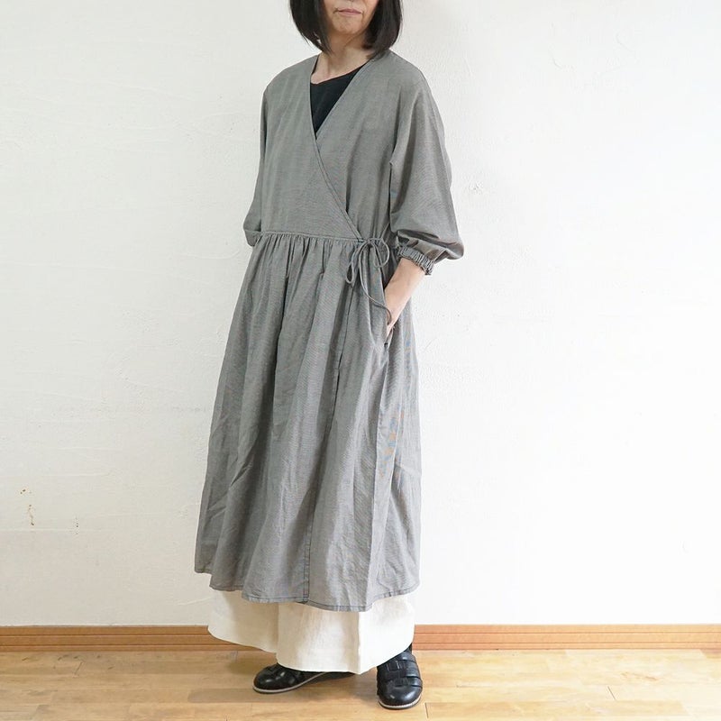 Branch m‘.,ブランチエム,ナチュラル,30代,40代,50代,60代,コットン,綿,ゆったり,ワンピース,カシュクール,羽織