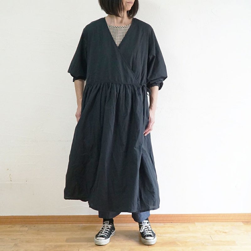 Branch m‘.,ブランチエム,ナチュラル,30代,40代,50代,60代,コットン,綿,ゆったり,ワンピース,カシュクール,羽織