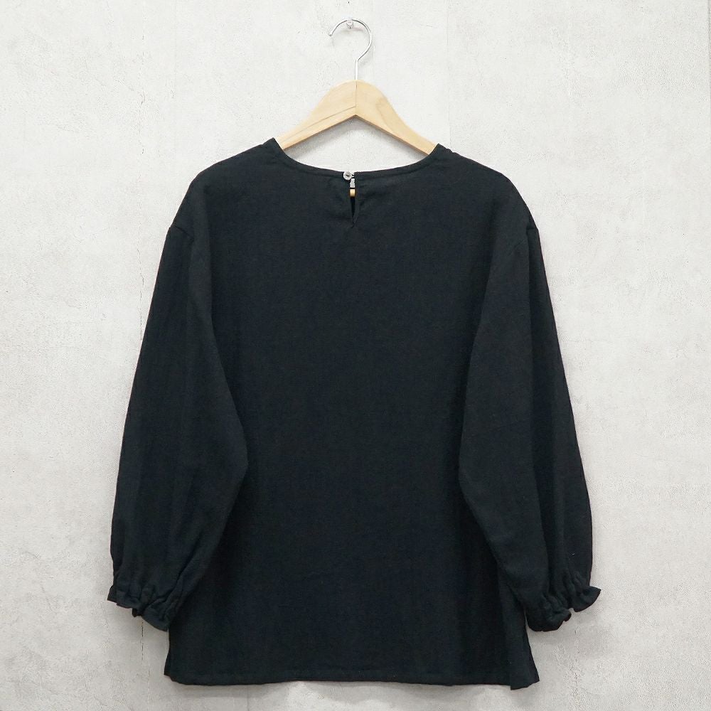 Branch m‘.,ブランチエム,ナチュラル,30代,40代,50代,60代,リネン,コットンリネン,綿麻,ゆったり,ブラウス,長袖,プルオーバー,プルオーバーブラウス,袖ゴム,桐七炊き,