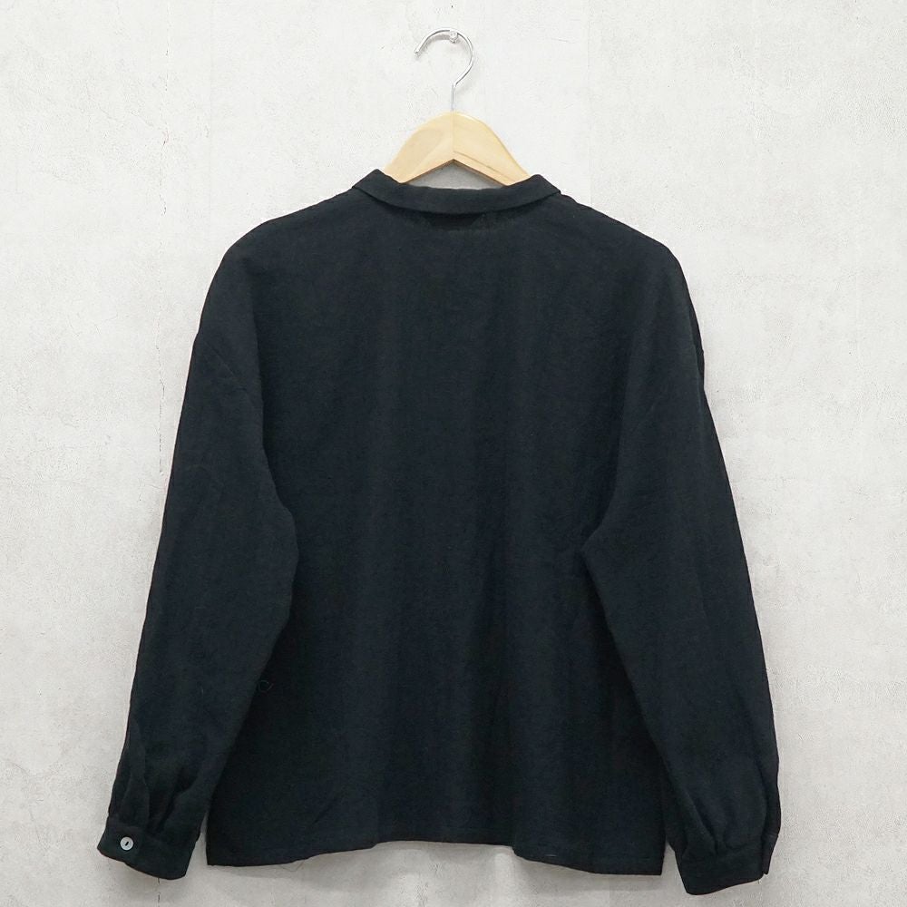 Branch m‘.,ブランチエム,ナチュラル,30代,40代,50代,60代,リネン,コットンリネン,綿麻,ゆったり,ブラウス,長袖,チビ衿,シャツ,チビ衿シャツ,チビ衿ブラウス,