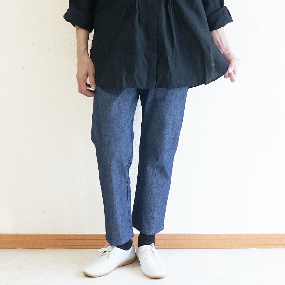 Branch m‘.,ブランチエム,ナチュラル,30代,40代,50代,60代,コットン,綿,ゆったり,パンツ,デニム,デニムパンツ,ストレートパンツ,デニムストレートパンツ